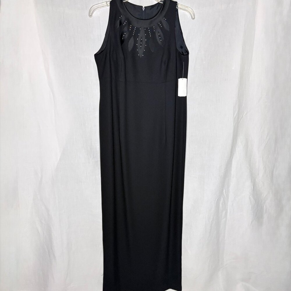 Karen Miller NY Black Embellished Dress Formal Cocktail Evening Size 8